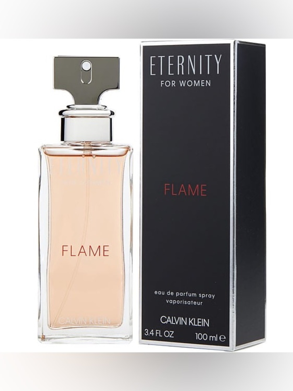 NWT Calvin Klein Flame Eau de Parfum - Peach & Black Accents